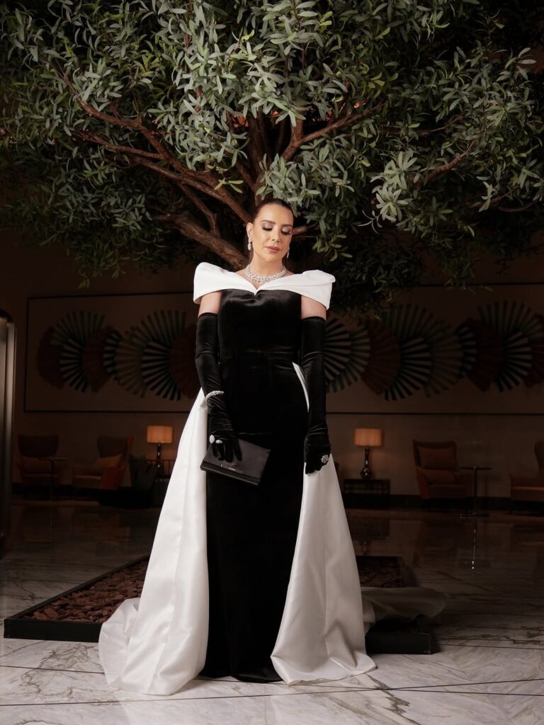 joy-awards-✨_4312600475134969281-768x1024 شكران مرتجى تتألق في حفل Joy Awards بالأبيض والأسود